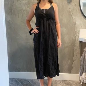 Black swim suit cover up or sun dress with open sides